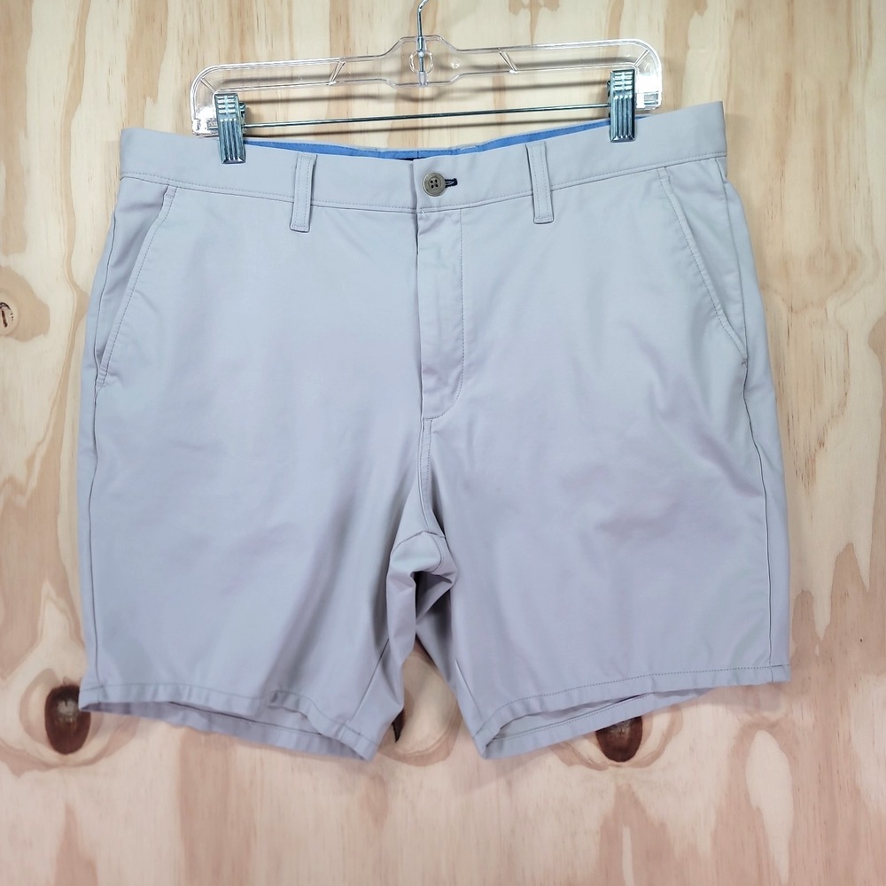 Johnnie-O Shorts Mens 35 Beige Chino Natural Performance Golf Wear Sport Outdoor